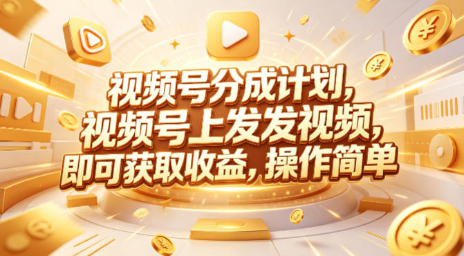 视频号分成计划，599元众筹的Red团队课程，视频号上发发视频，即可获取收益，操作简单-优优云创网