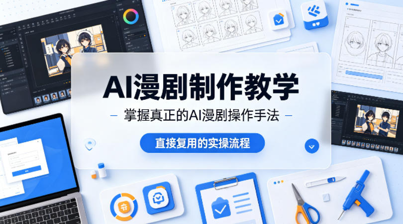 AI漫剧制作教学，带你掌握真正的AI漫剧操作手法，直接复用的实操流程-优优云创网