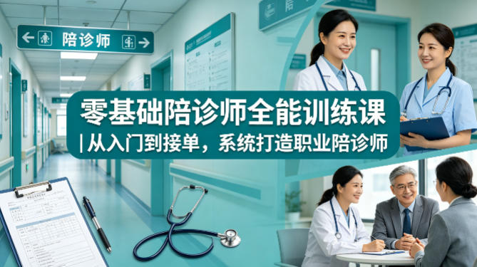20260419221556302-785e8256e83406f16d89c1f76f922996 零基础陪诊师全能训练课|从入门到接单,系统打造职业陪诊师