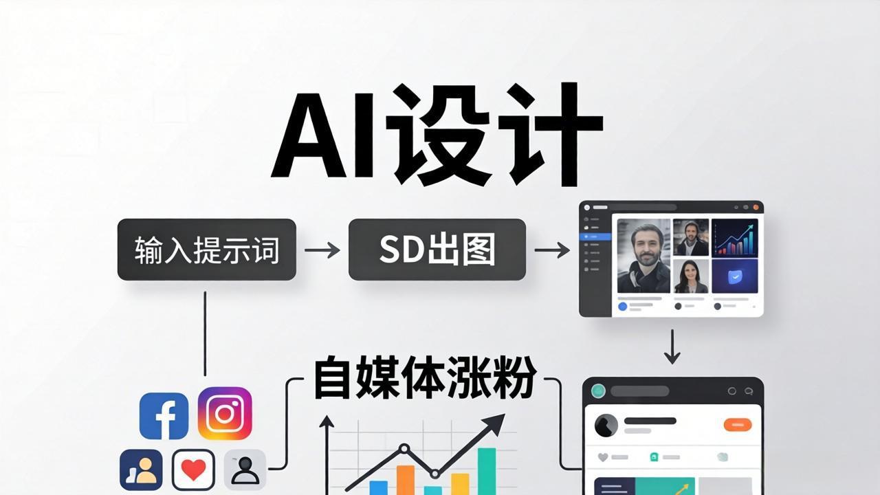 人人都是AI设计师：SD出图+自媒体涨粉一站教学，告别图文素材焦虑，AI设计让你轻松避开内卷-优优云创网