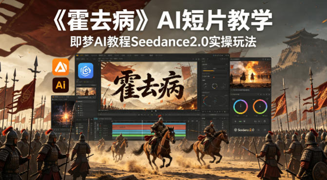 《霍去病》AI短片教学，即梦AI教程Seedance2.0实操玩法-优优云创网