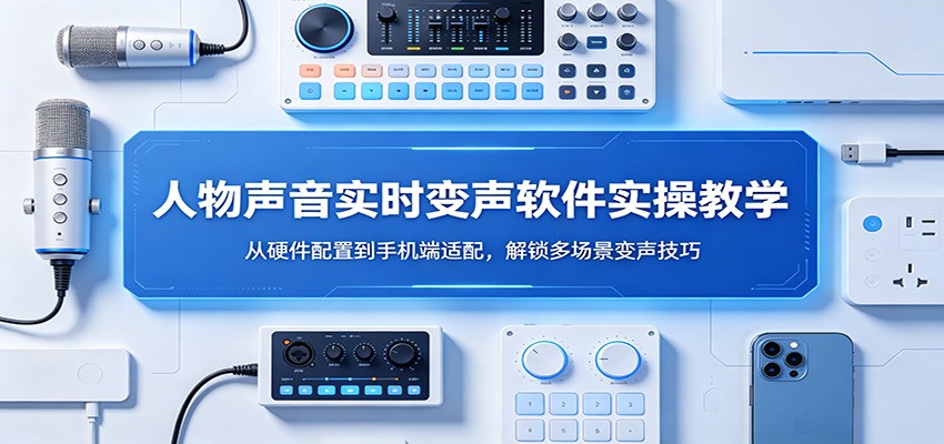 人物声音实时变声软件实操教学：从硬件配置到手机端适配，解锁多场景变声技巧-优优云创网