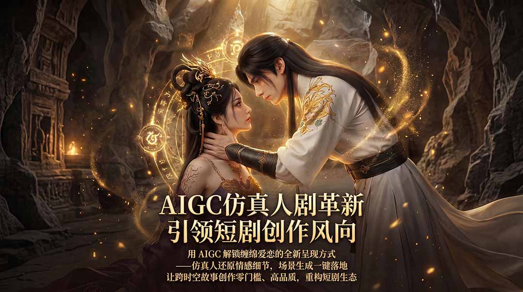 AIGC 仿真人短剧创作革新，解锁仙侠爱恋全新呈现，一键出高质场景，零门槛打造爆款剧集-优优云创网