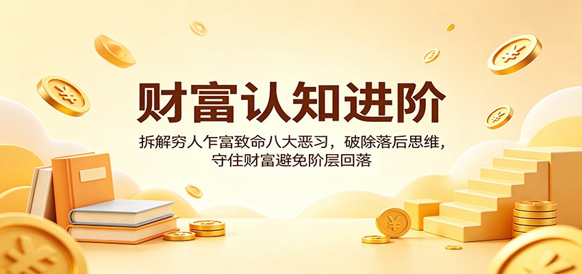 财富认知进阶：拆解穷人乍富致命八大恶习，破除落后思维，守住财富避免阶层回落-优优云创网