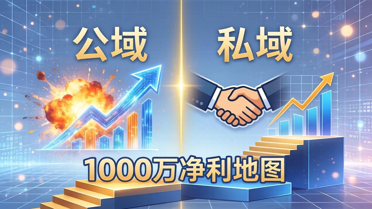 公域玩命出爆款，私域悄悄做成交：这套AI内训课，2026给你打通1000万净利的地图-优优云创网