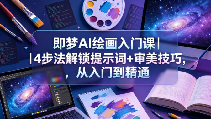 即梦AI绘画入门课｜4步法解锁提示词+审美技巧，从入门到精通-优优云创网