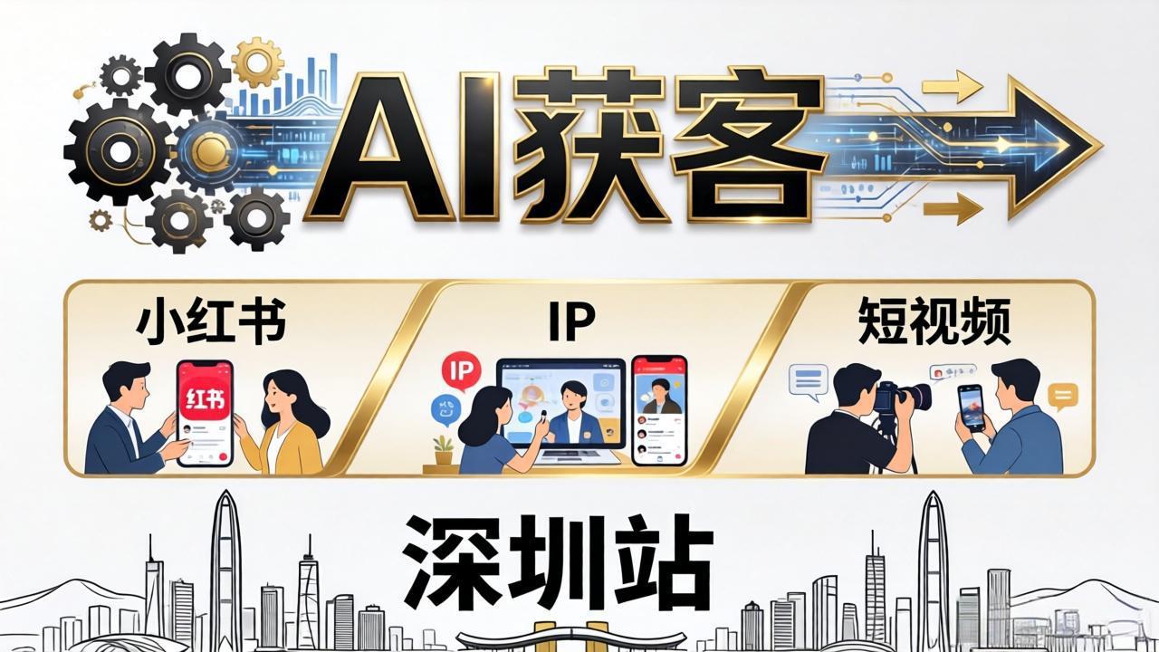 2026AI获客大课深圳站：4月17日-19日3天2夜拆透小红书+IP+短视频，老板操盘手必来-优优云创网
