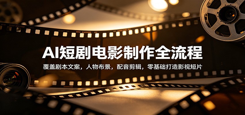 AI短剧电影制作全流程：覆盖剧本文案，人物布景，配音剪辑，零基础打造影视短片-优优云创网