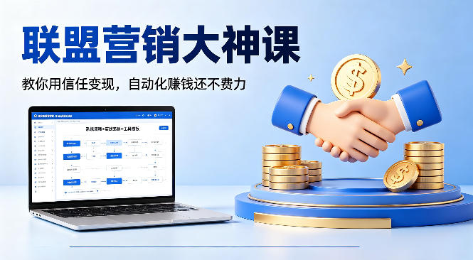 联盟营销大神课，教你用信任变现，自动化賺钱还不费力【原创双语字幕】-优优云创网