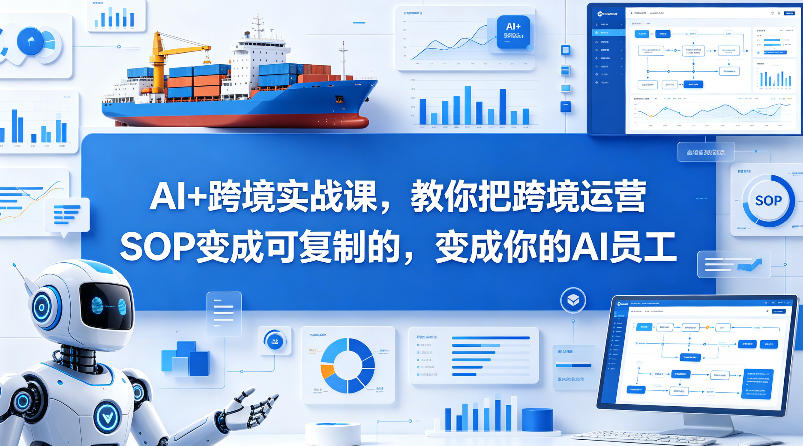 AI+跨境实战课，教你把跨境运营S0变成可复制的，变成你的AI员工-优优云创网