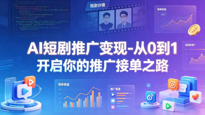 AI短剧推广变现-从0到1开启你的推广接单之路-优优云创网