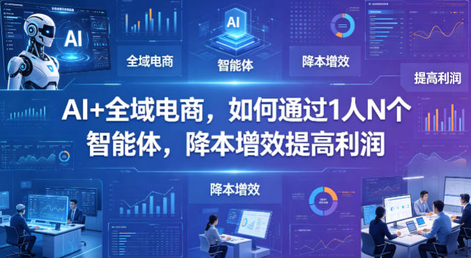 AI+全域电商，如何通过1人N个智能体，降本增效提高利润-优优云创网