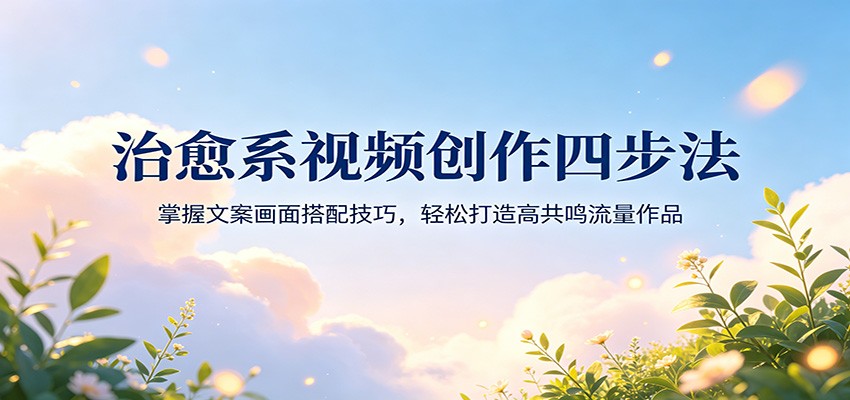治愈系视频创作四步法：掌握文案画面搭配技巧，轻松打造高共鸣流量作品-优优云创网