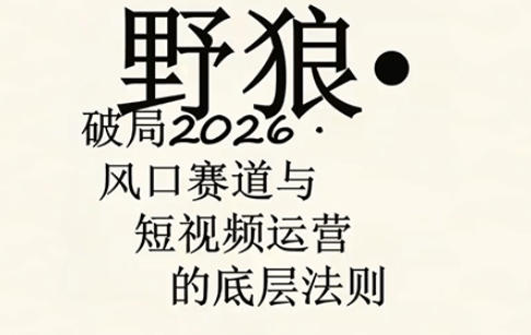 野狼团队·多平台实操运营课，覆盖AI口播、服装、好物、漫剪等热门玩法(更新4月29日)-优优云创网