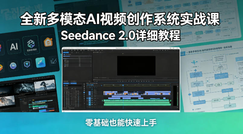 全新多模态AI视频创作系统实战课，Seedance 2.0详细教程，零基础也能快速上手-优优云创网