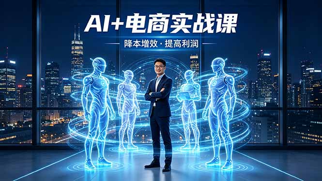 AI+电商实战课，1人+N个AI 智能体，把SOP变AI员工，实现降本增效提高利润-优优云创网
