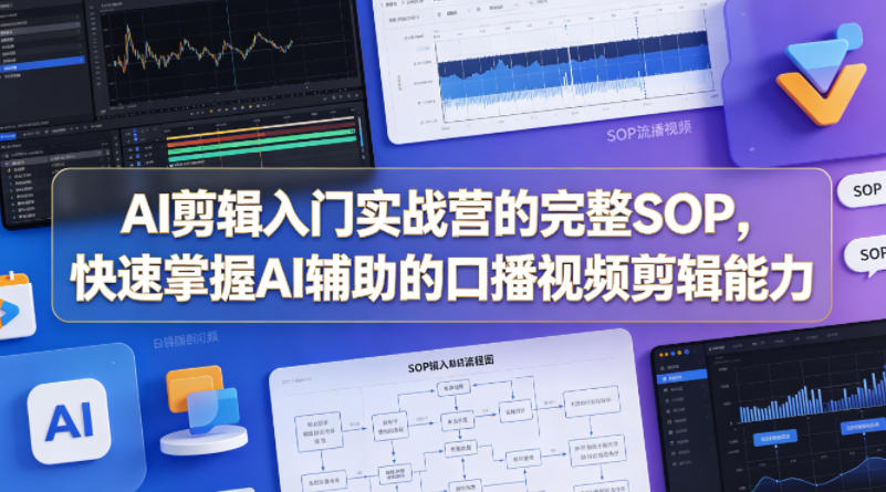 AI剪辑入门实战营的完整SOP，快速掌握AI辅助的口播视频剪辑能力-优优云创网