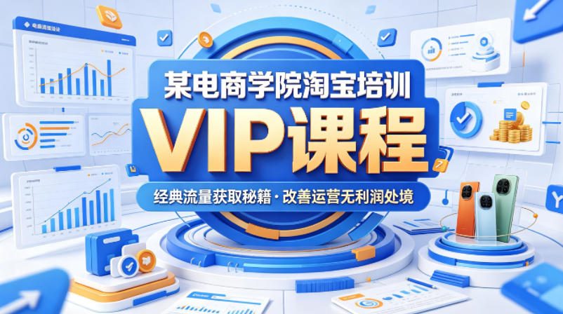 某电商学院淘宝培训VIP课程，各种经典有用的流量获取秘籍，改善运营产品没利润的处境(2026年5月)-优优云创网