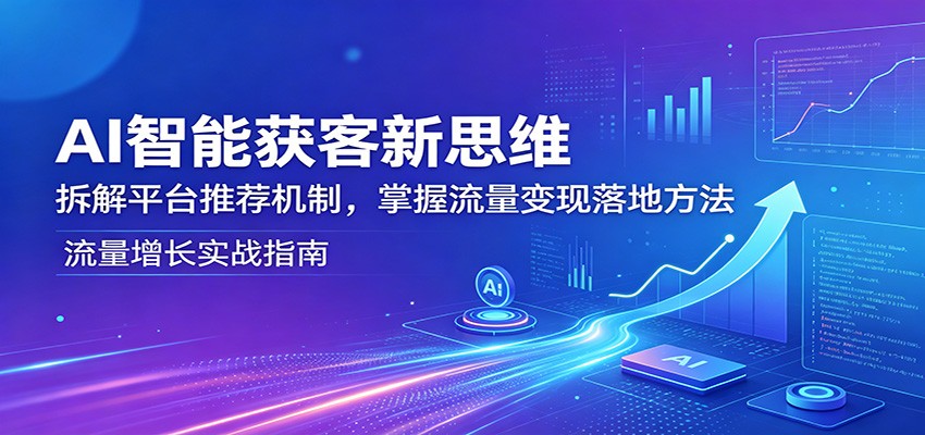AI智能获客新思维：拆解平台推荐机制，掌握流量变现落地方法-优优云创网