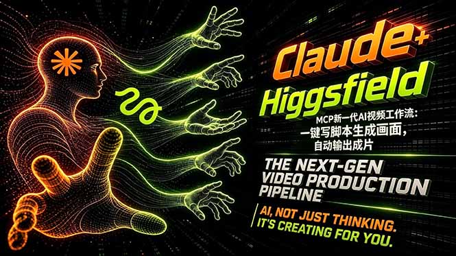 Claude+Higgsfield MCP新一代AI视频工作流：一键写脚本生成画面，自动输出成片-优优云创网