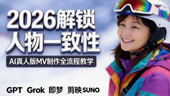 2026独创解锁人物一致性：AI真人版MV制作，不讲空话，不拼概念，全流程实操-优优云创网