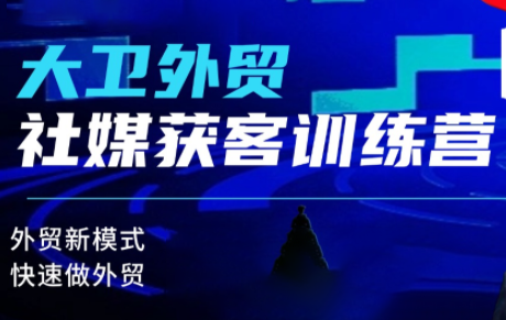 大卫老师·外贸社媒获客独家训练营(更新4月)-优优云创网