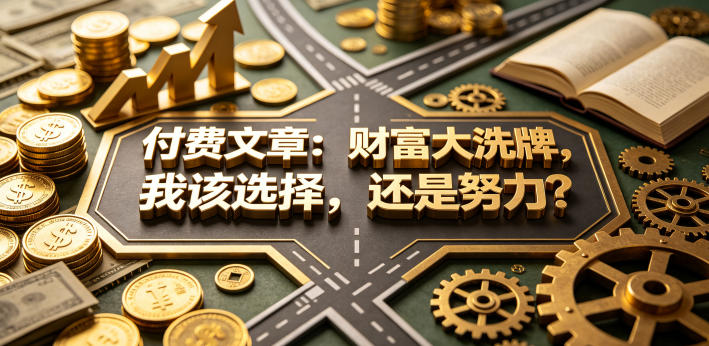 付费文章：财富大洗牌，我该选择，还是努力？-优优云创网