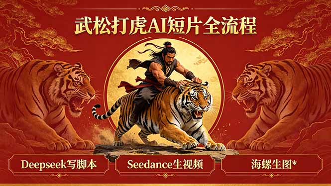 武松打虎AI短片全流程：Deepseek写脚本+Seedance生视频+海螺生图-优优云创网