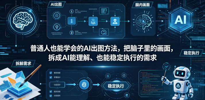 普通⼈也能学会的AI出图⽅法，把脑子里的画面，拆成AI能理解、也能稳定执行的需求【文档】-优优云创网