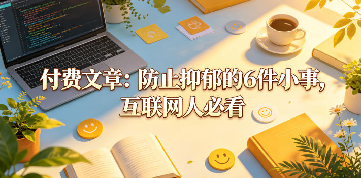 付费文章：防止抑郁的6件小事，互联网人必看！-优优云创网