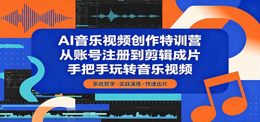 AI音乐视频创作特训营：从账号注册到剪辑成片，手把手玩转音乐视频-优优云创网