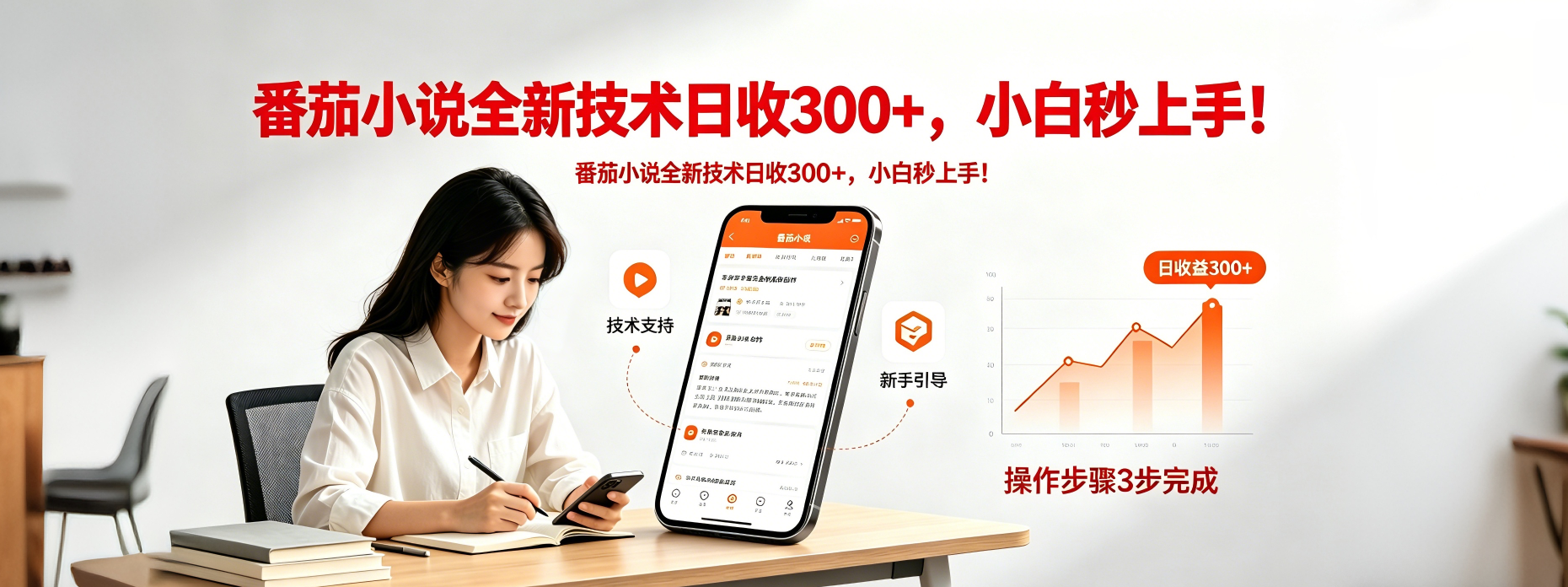 番茄小说全新技术全新玩法！无脑日收300+-优优云创网