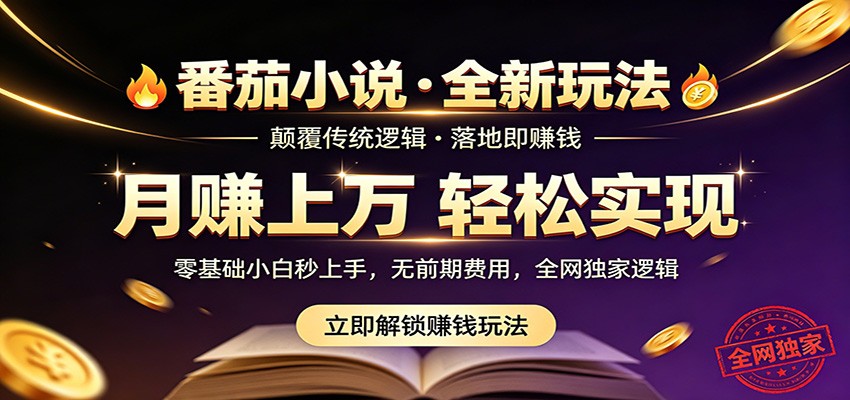 番茄小说5月最新独家玩法,稳定落地实测月入过万!-优优云创网