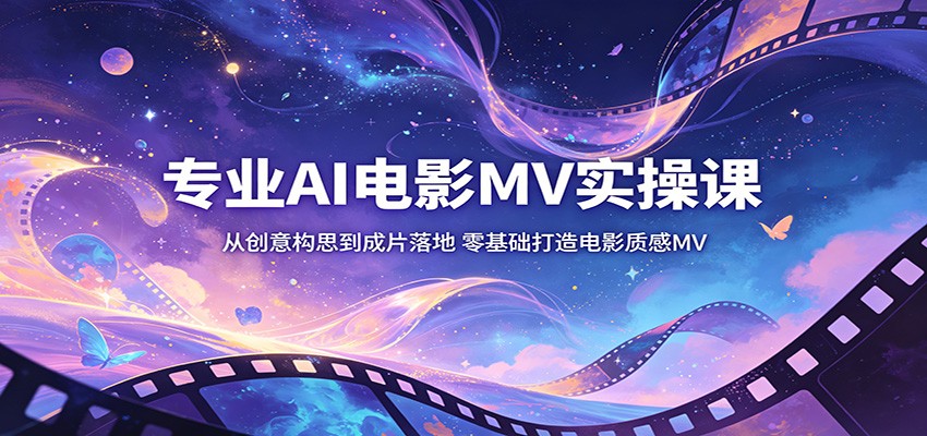 专业AI电影MV实操课：从创意构思到成片落地，零基础打造电影质感MV-优优云创网