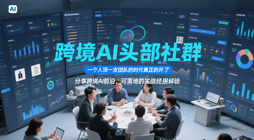 跨境AI头部社群，一个人顶一支团队的时代真正的开始了，分享跨境AI前沿，可落地的实战经验(更新5月11日)-优优云创网