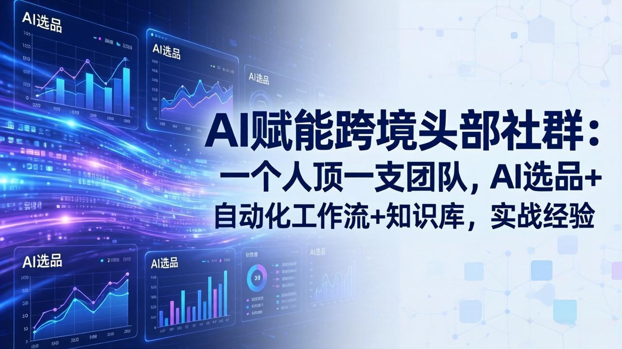 AI赋能跨境头部社群-更新5月：一个人顶一支团队，AI选品+自动化工作流+知识库，实战经验-优优云创网