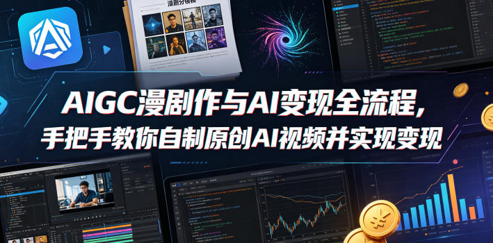 AIGC漫剧创作与AI变现全流程，手把手教你自制原创AI视频并实现变现-优优云创网
