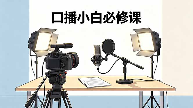 口播小白必修课：录像收音灯光设备+脚本撰写，搭专业级录制场景-优优云创网
