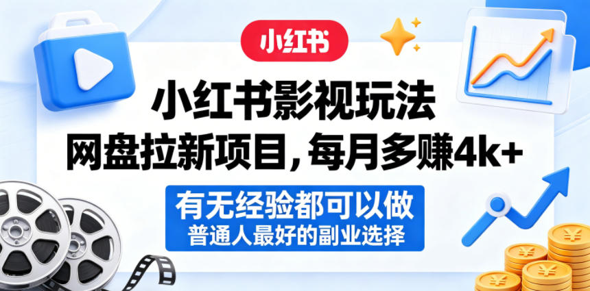 20260514101156735-81b96edd230e09c9a23456e5179fcb2b 小红书影视玩法网盘拉新项目,每月多賺4k+,有无经验都可以做,普通人最好的副业选择