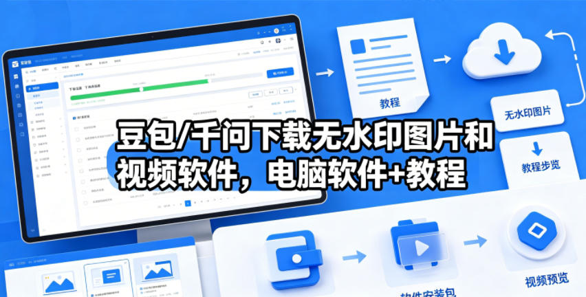 20260514142057701-705896cb0e64a11a82b81853bc188507 豆包/千问下载无水印图片和视频软件,电脑软件+教程