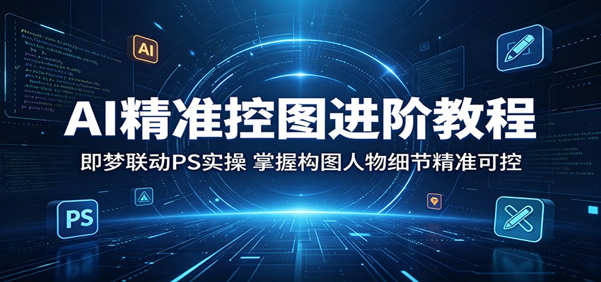 AI精准控图进阶教程：即梦联动PS实操，掌握构图人物细节精准可控-优优云创网
