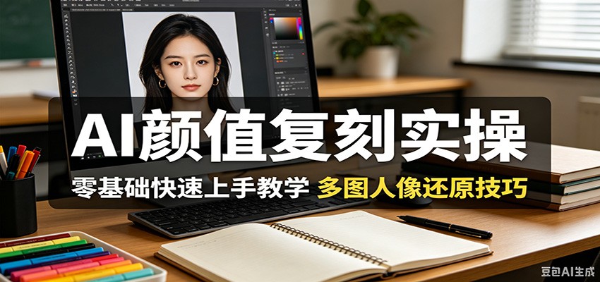 AI颜值复刻实操，零基础快速上手教学，多图人像还原技巧-优优云创网
