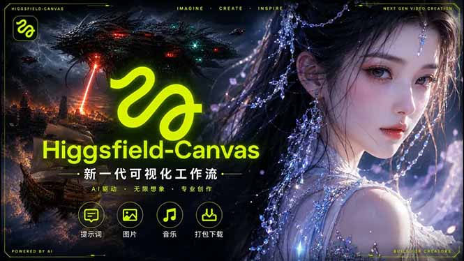 Higgsfield Canvas AI视频制作详解,节点式工作流搭建,重构新式视频创作完整教程-优优云创网