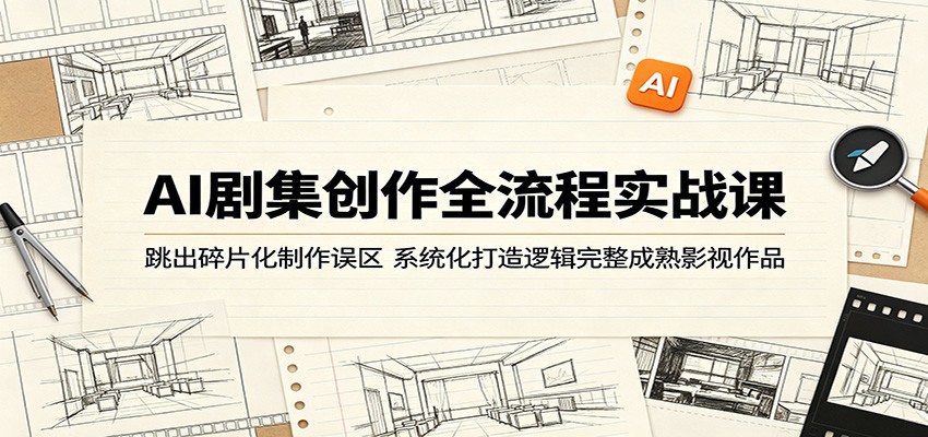 AI剧集创作全流程实战课：跳出碎片化制作误区，系统化打造逻辑完整成熟影视作品-优优云创网