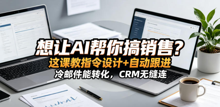 想让AI帮你搞销售？这课教指令设计+自动跟进，冷邮件能转化，CRM无缝连！【原创双语字幕】-优优云创网