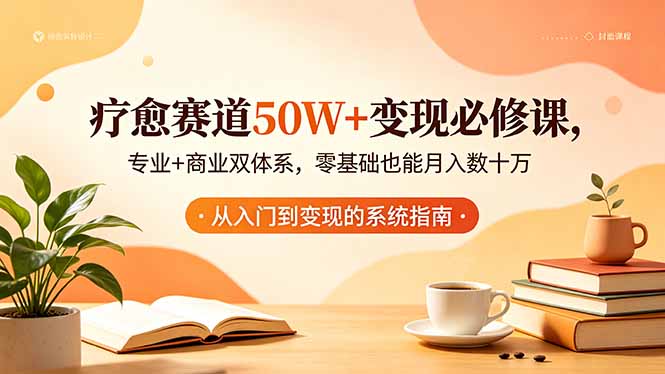 疗愈赛道50W+变现必修课,专业+商业双体系,零基础也能月入数十万-优优云创网