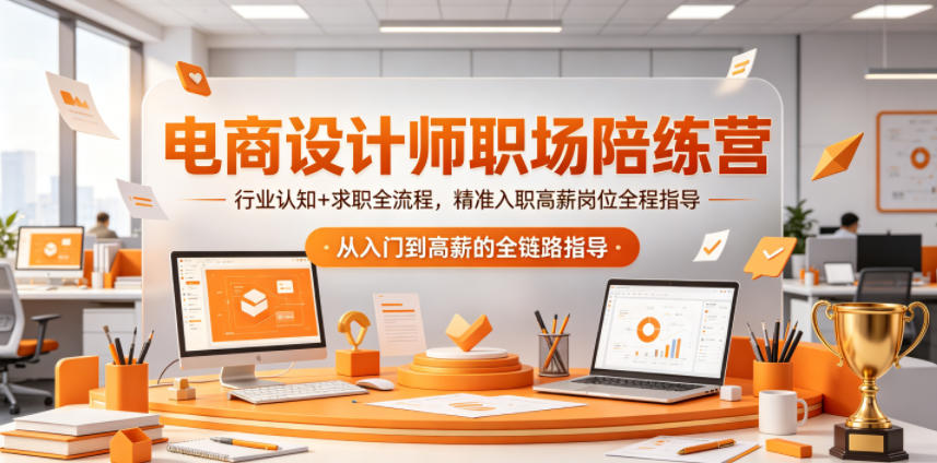 电商设计师职场陪练营，行业认知+求职全流程，精准入职高薪岗位全程指导-优优云创网