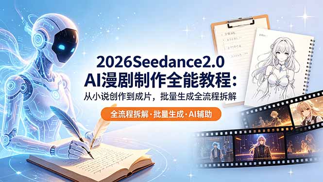 2026Seedance2.0 AI制作全能教程:从小说创作到成片,批量生成全流程拆解-优优云创网