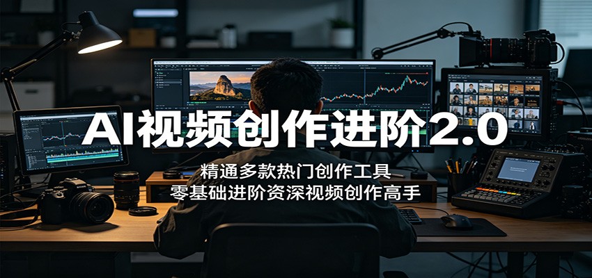 AI视频创作进阶2.0：精通多款热门创作工具，零基础进阶资深视频创作高手-优优云创网