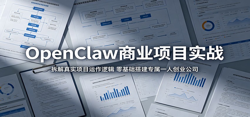 OpenClaw商业项目实战：拆解真实项目运作逻辑，零基础搭建专属一人创业公司-优优云创网